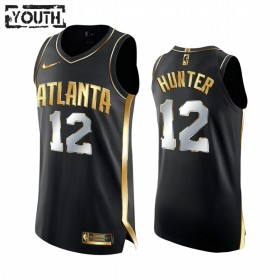Camiseta Niños NBA Atlanta Hawks De andre Hunter 12 2020-21 Negro Golden Edition Swingman
